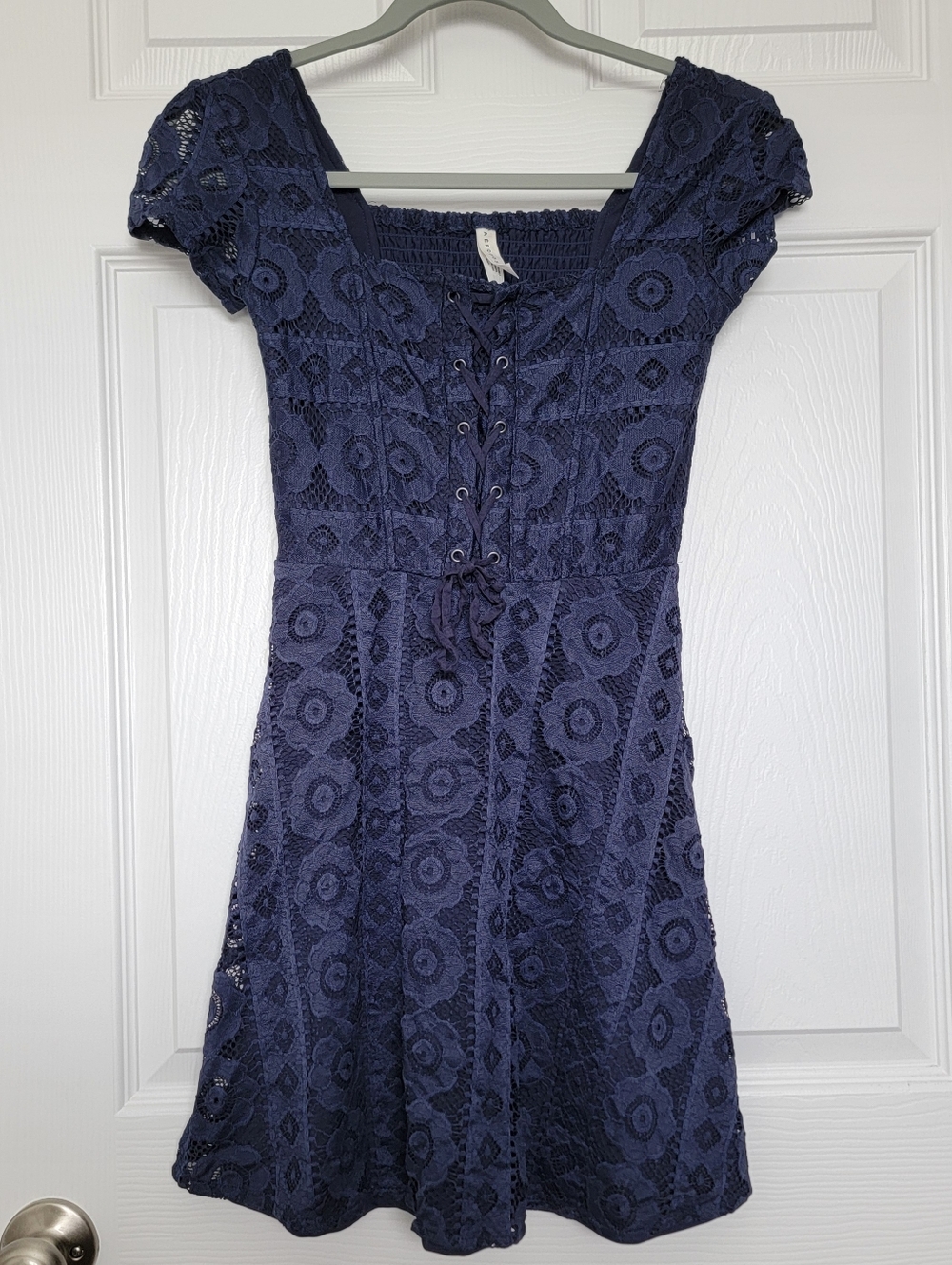 Aéropostale Navy Blue Lack Dress Size XS